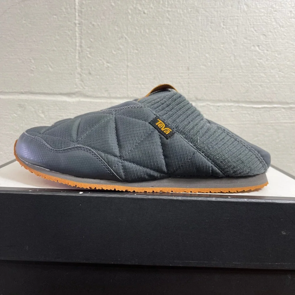 Teva ReEmber 1125472‎ Grey Quilted Comfort Slippers Slip On Men's 8 US/7 UK